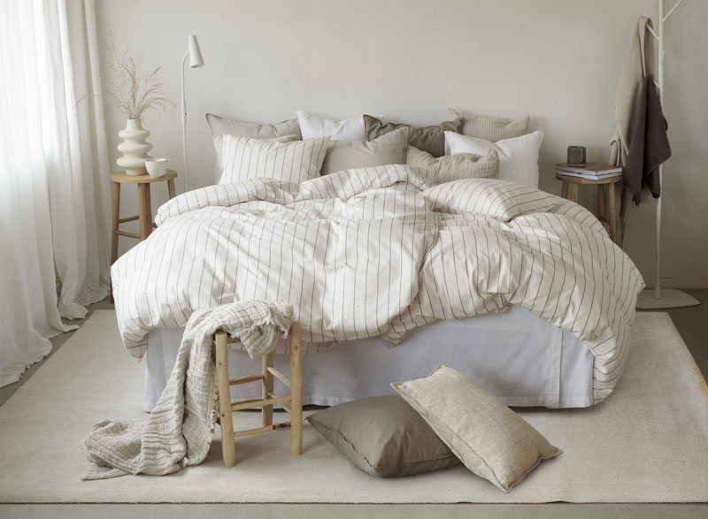 Saga Påslakanset Beige/Linne