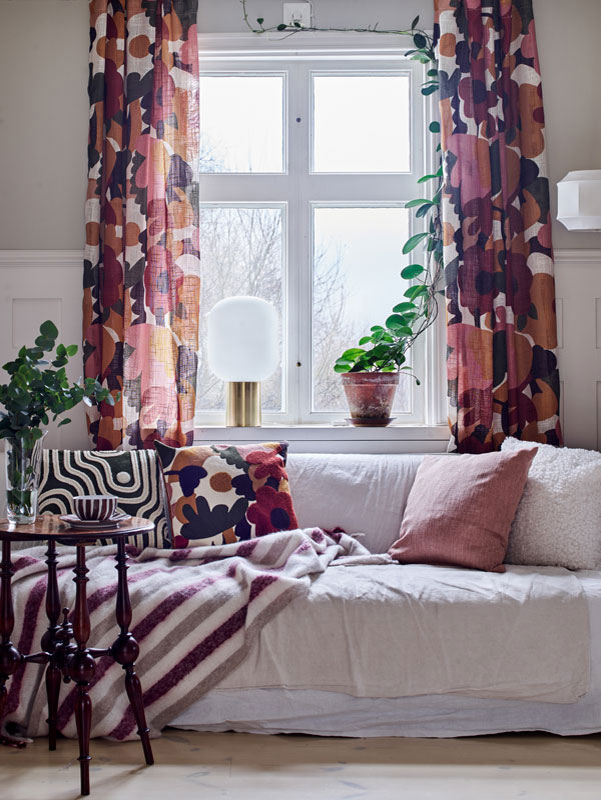 Cincinatti Pläd Vinröd/Beige