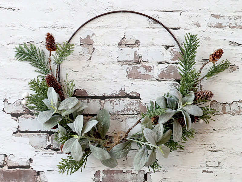 Fleur Julkrans Halv Grön