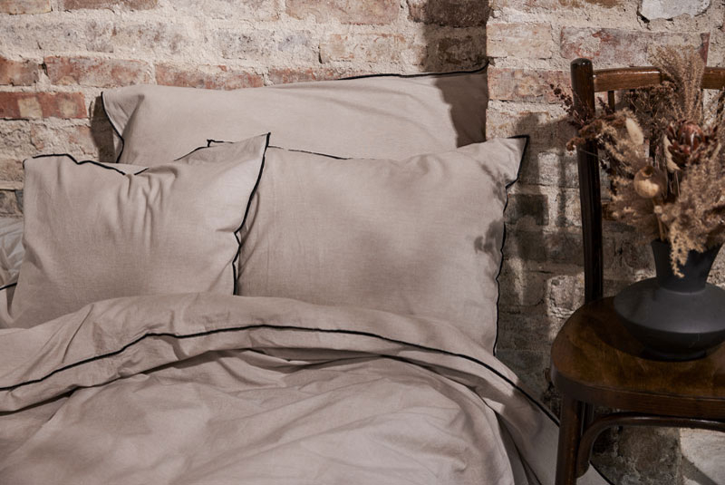 Påslakanset Chambray Linen Beige