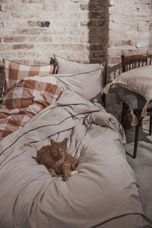 Påslakanset Chambray Linen Beige
