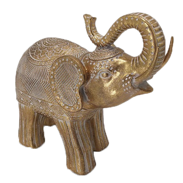 Interiörhuset Elefant Prydnad Guld - Köp före kl 15.00 skickas idag