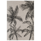 KM Carpets Bahamas Palm Matta Charcoal