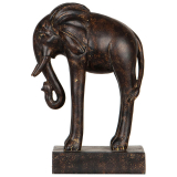 A Lot Decoration Elefant Statyett Brun