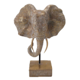 Elefant Statyett Guld