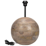 Globe Lampfot Trä Antik