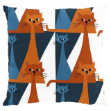 Arvidssons Textil Kitty Kuddfodral Blå/Orange