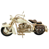 Motorcykel Prydnad Metall Krämvit
