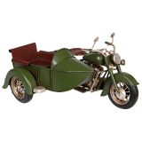Motorcykel Sidovagn Dekoration Grön