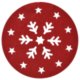Snöflinga Glasunderlägg Röd 4-Pack
