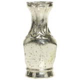 Chic Antique Denmark Spräcklig Vas Glas Silver