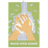 Ekelund Wash Your Hands Kökshandduk Grön